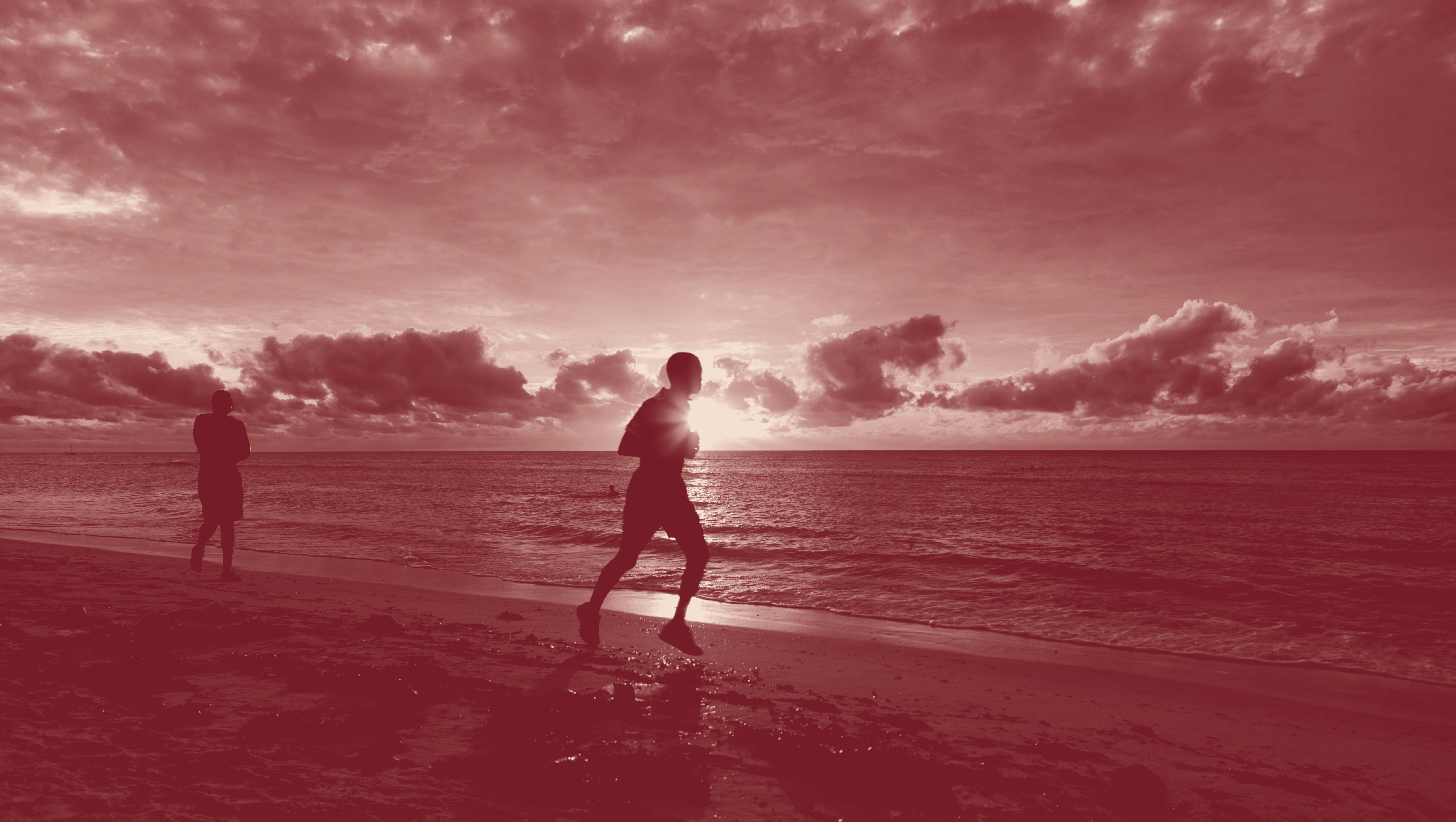 running at sunrise